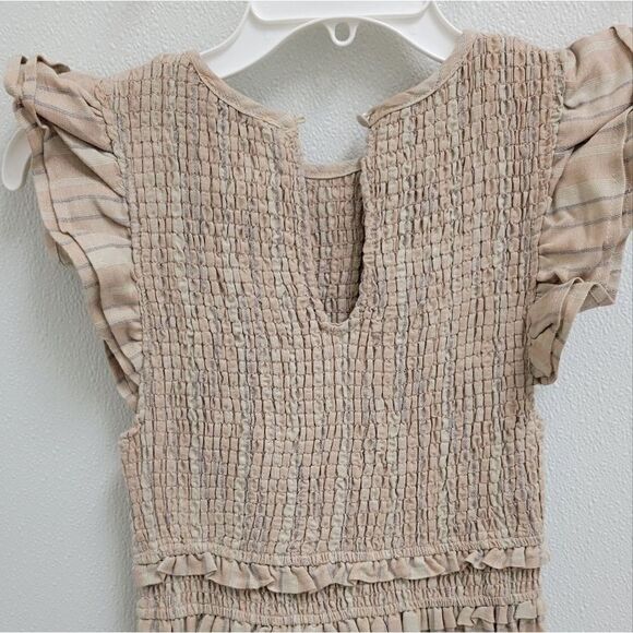 Storia Smocked Cotton  Floral Ruffle Cap Sleeve Dress Small NWT - Picture 7 of 11